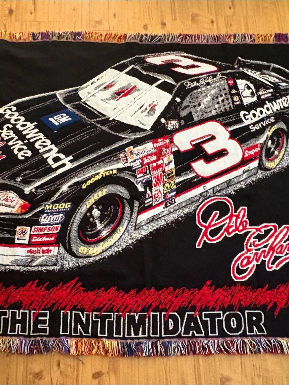 Northwest Black Red White Dale Earnhardt Throw Blanket